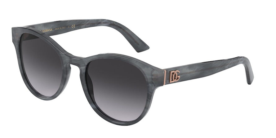DOLCE & GABBANA DG4376F Phantos Sunglasses  32518G-GREY MARBLE 52-20-140 - Color Map grey