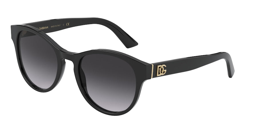 DOLCE & GABBANA DG4376F Phantos Sunglasses  501/8G-BLACK 52-20-140 - Color Map black