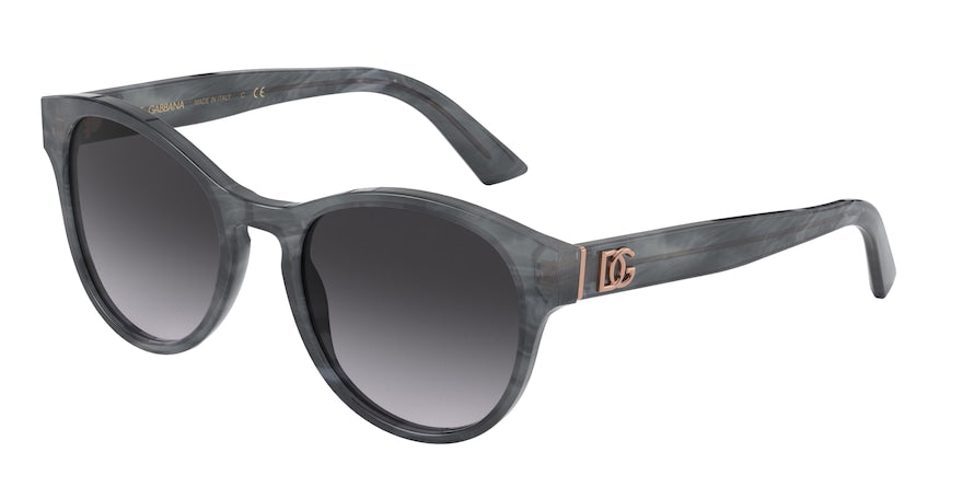 DOLCE & GABBANA DG4376 Phantos Sunglasses  32518G-GREY MARBLE 52-20-140 - Color Map grey