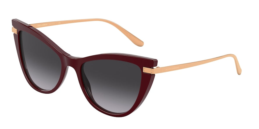 DOLCE & GABBANA DG4381F Cat Eye Sunglasses  30918G-BORDEUAX 54-18-140 - Color Map bordeaux