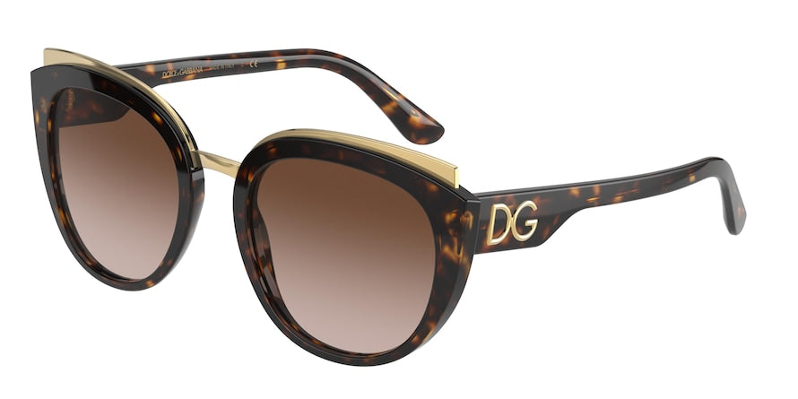 DOLCE & GABBANA DG4383F Butterfly Sunglasses  502/13-HAVANA 54-21-145 - Color Map havana
