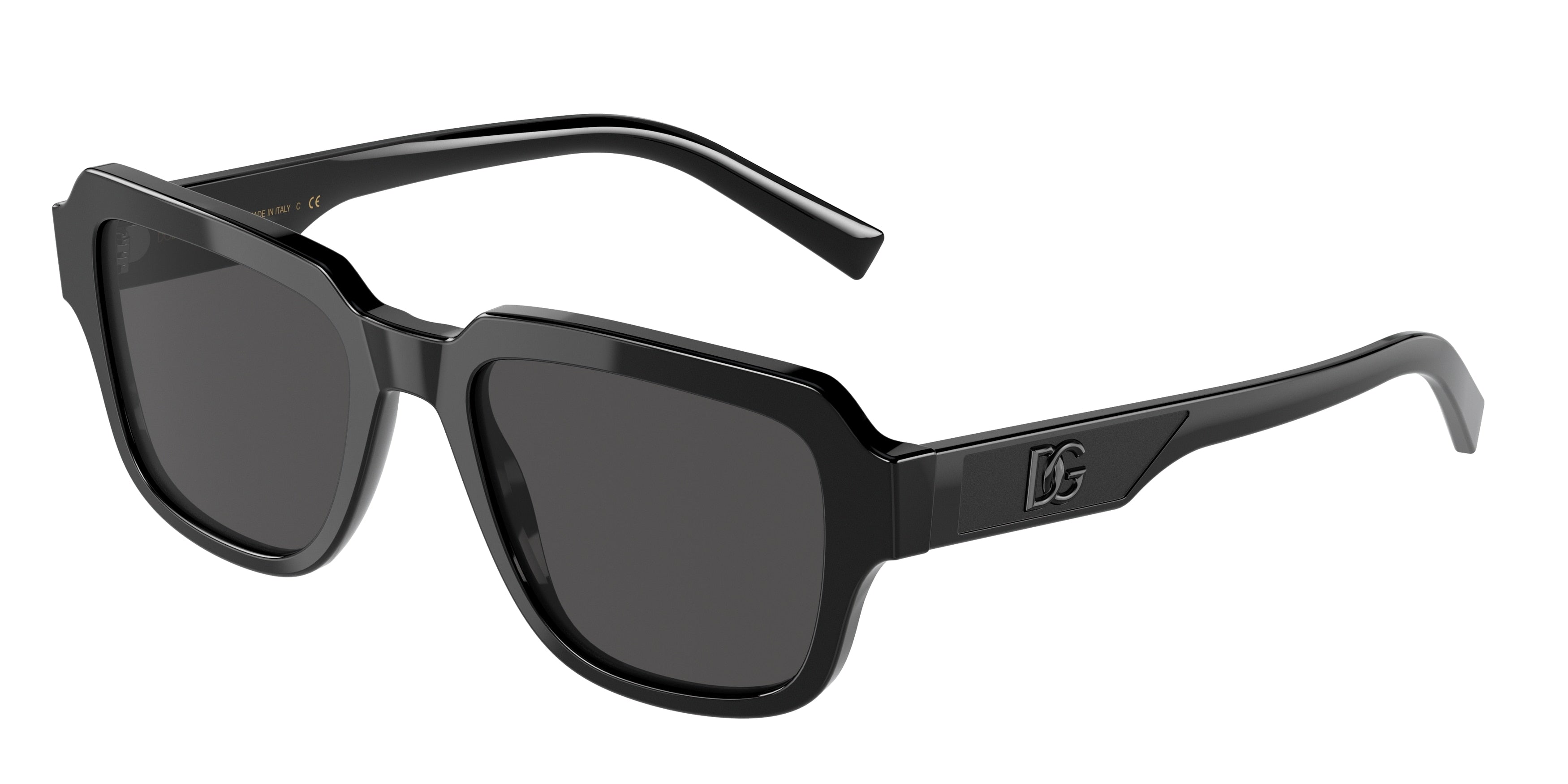 DOLCE & GABBANA DG4402F Square Sunglasses  501/87-Black 51-145-19 - Color Map Black
