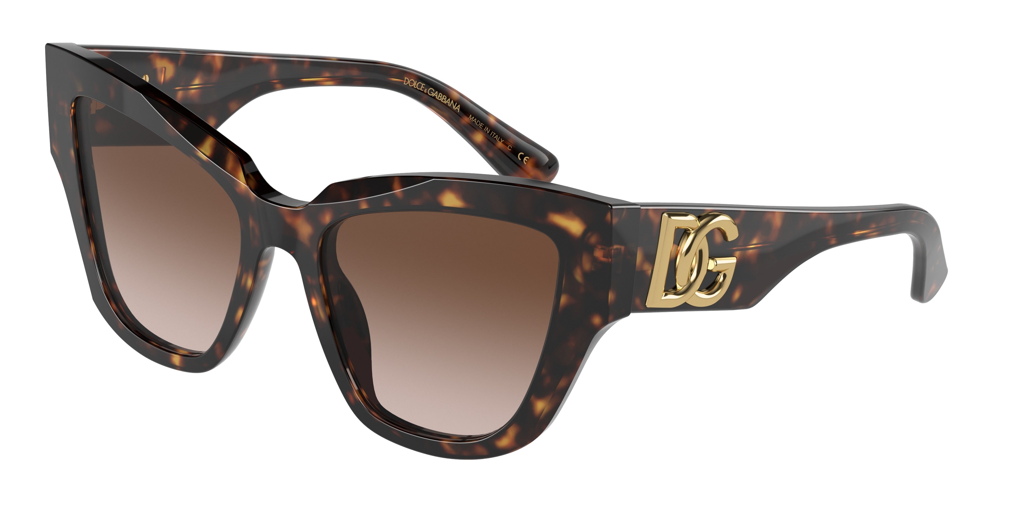 DOLCE & GABBANA DG4404 Cat Eye Sunglasses  502/13-Havana 54-140-19 - Color Map Tortoise