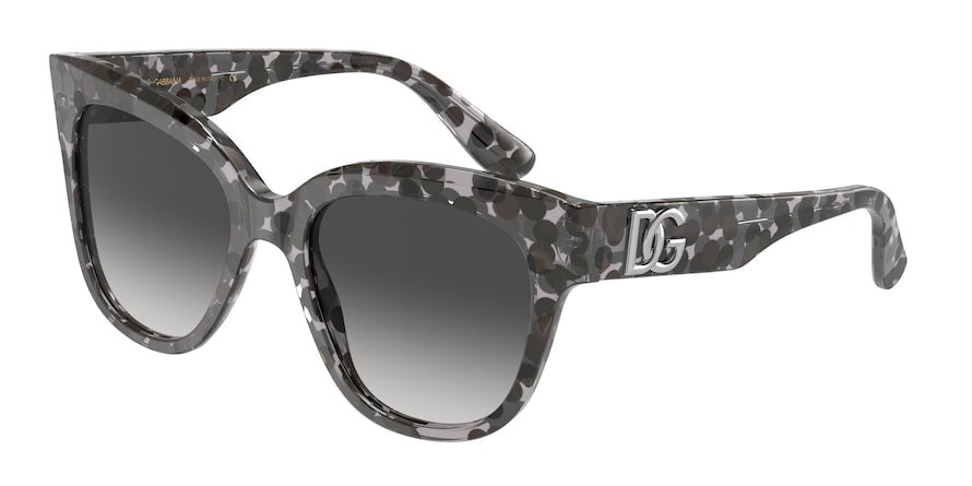DOLCE & GABBANA DG4407F Butterfly Sunglasses  33628G-BLACK BUBBLE 53-19-140 - Color Map multi