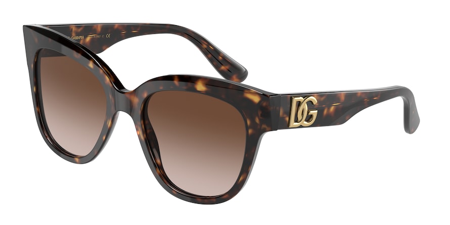 DOLCE & GABBANA DG4407F Butterfly Sunglasses  502/13-HAVANA 53-19-140 - Color Map havana
