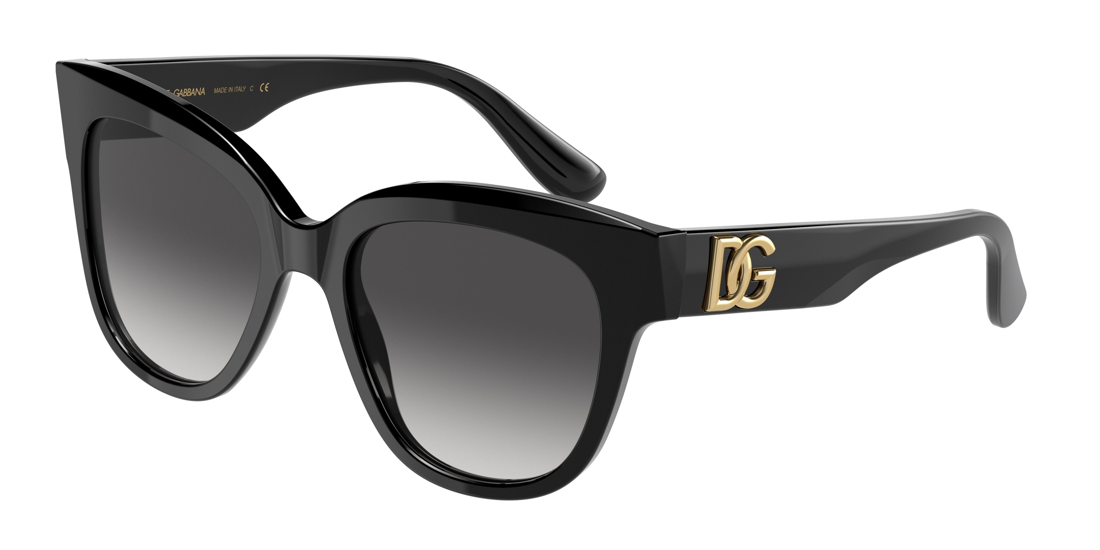 DOLCE & GABBANA DG4407 Butterfly Sunglasses  501/8G-Black 53-140-19 - Color Map Black