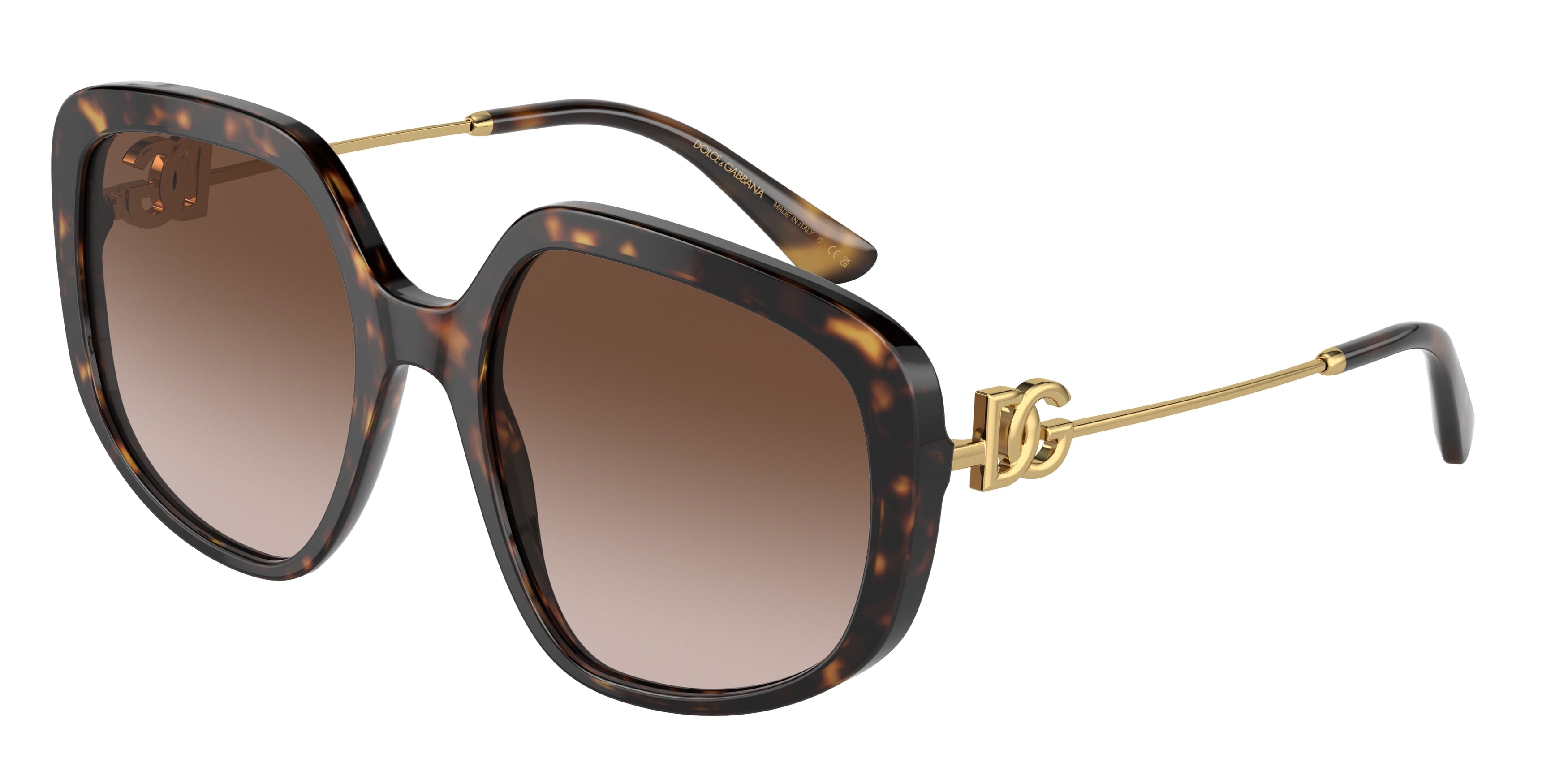DOLCE & GABBANA DG4421F Irregular Sunglasses  502/13-Havana 57-145-20 - Color Map Tortoise