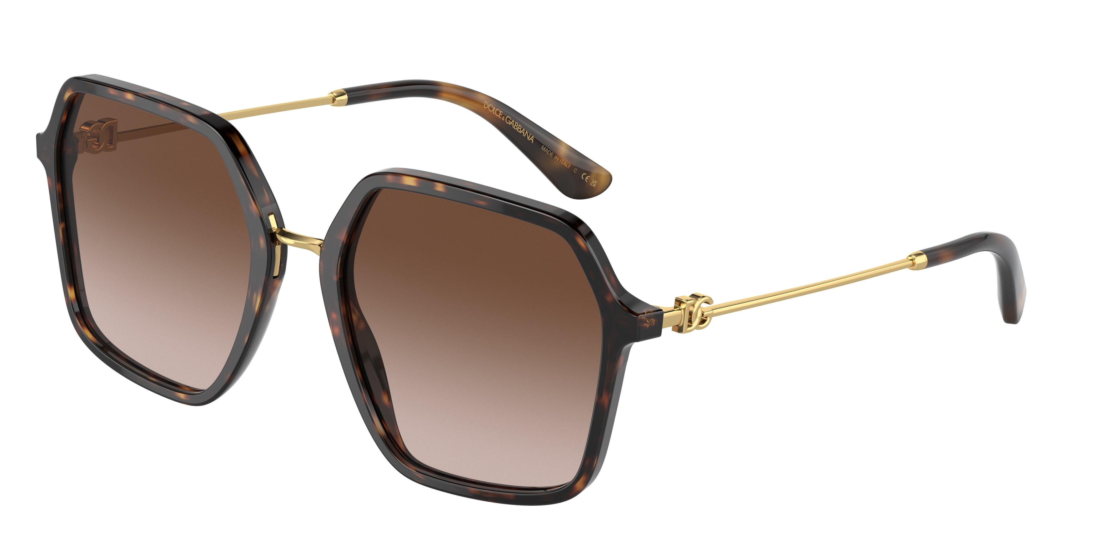 DOLCE & GABBANA DG4422F Square Sunglasses  502/13-Havana 56-145-20 - Color Map Tortoise