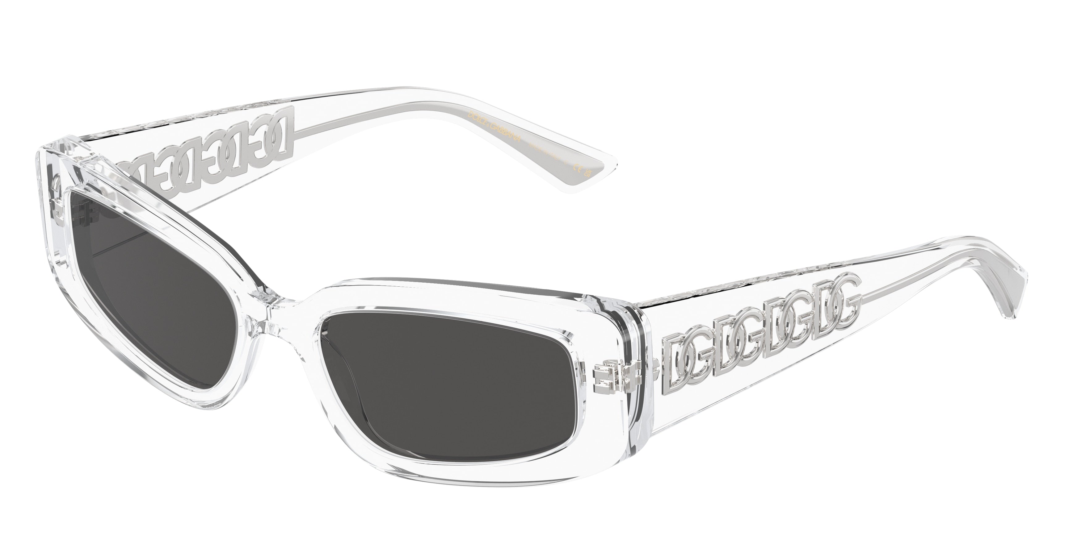 DOLCE & GABBANA DG4445 Cat Eye Sunglasses  313387-Crystal 54-145-18 - Color Map White