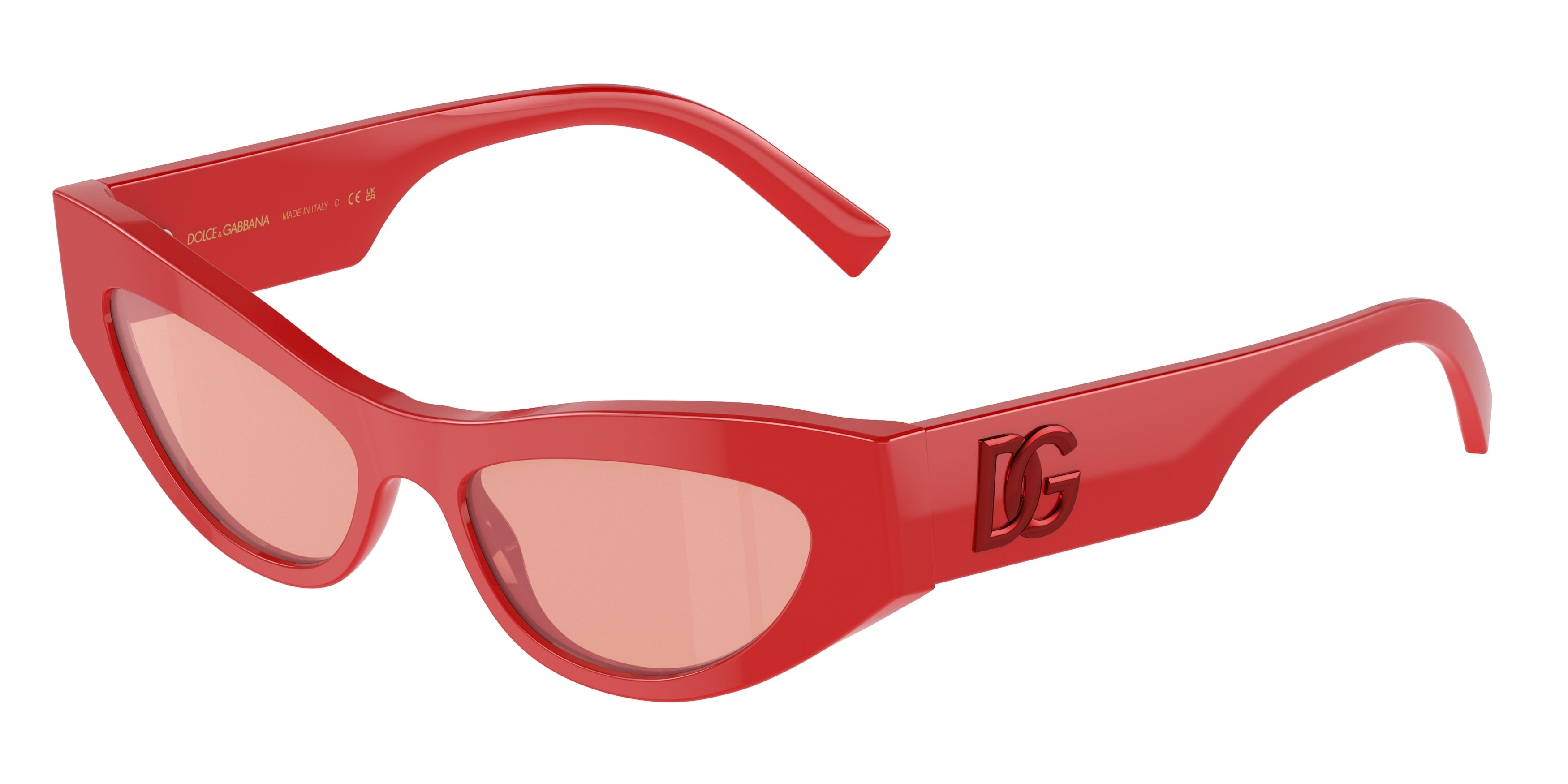 DOLCE & GABBANA DG4450F Cat Eye Sunglasses  3088E4-Red 52-145-16 - Color Map Red