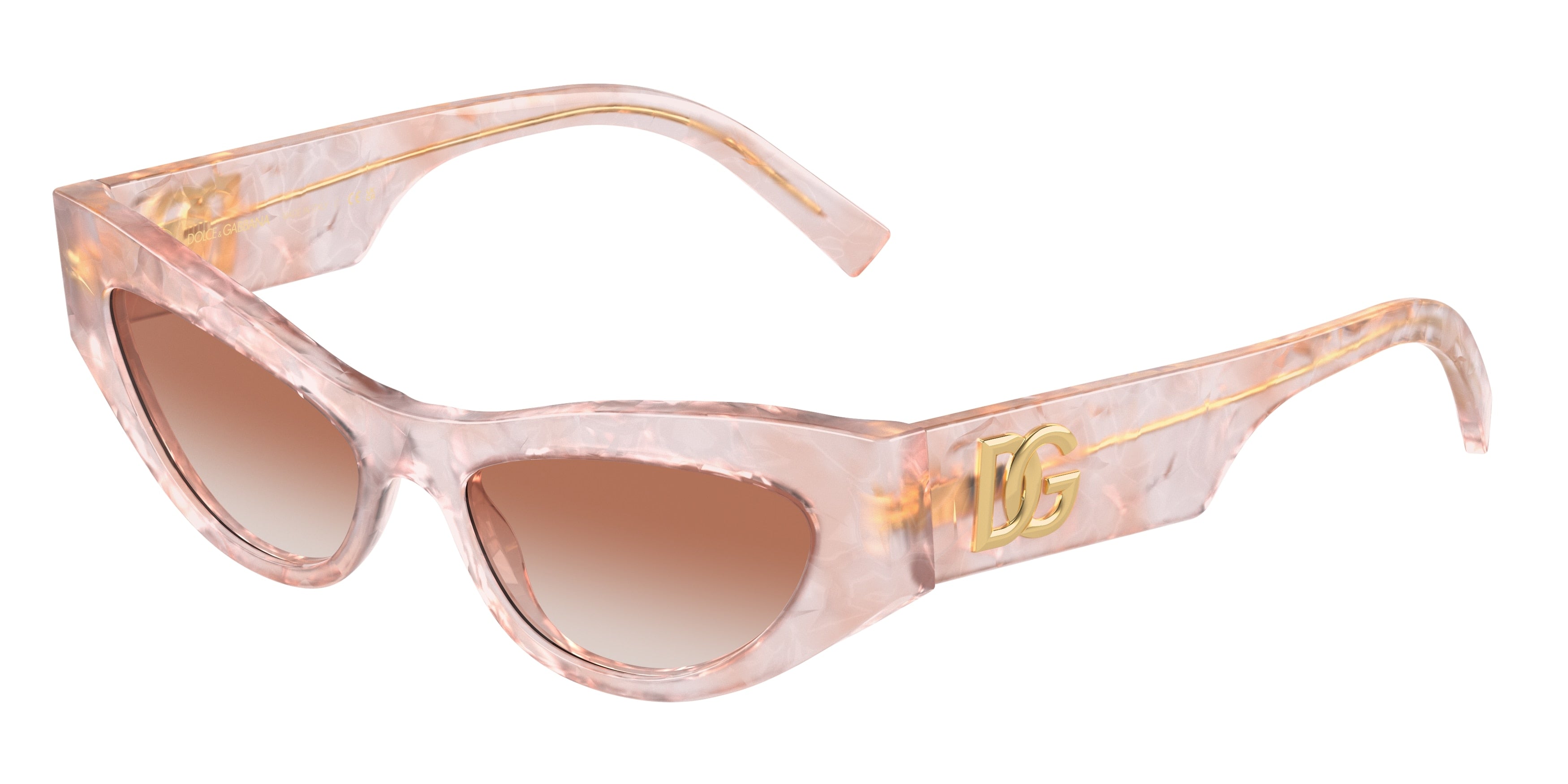 DOLCE & GABBANA DG4450 Cat Eye Sunglasses  323113-Madreperla Pink 52-145-16 - Color Map Pink