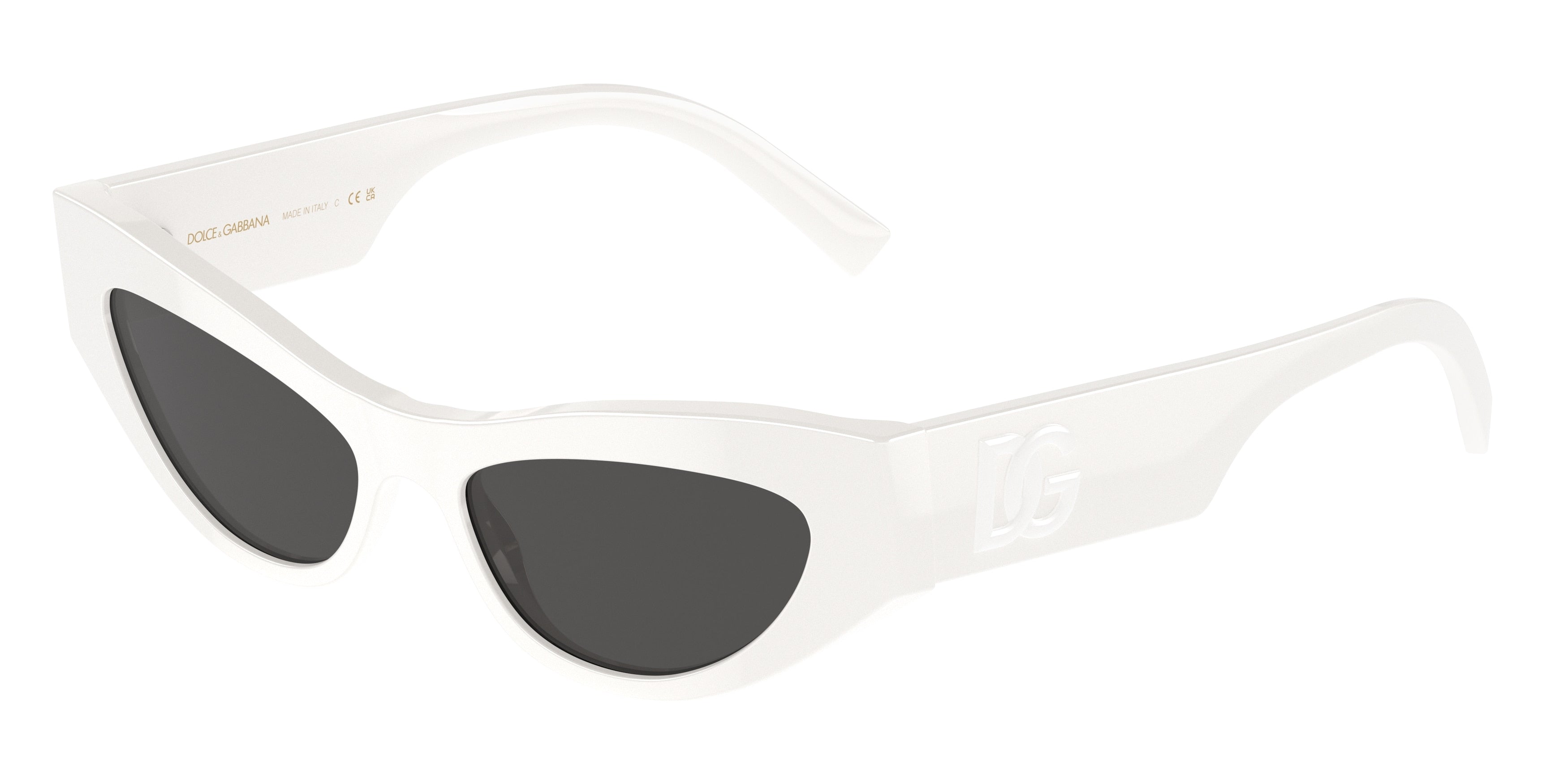 DOLCE & GABBANA DG4450 Cat Eye Sunglasses  331287-White 52-145-16 - Color Map White