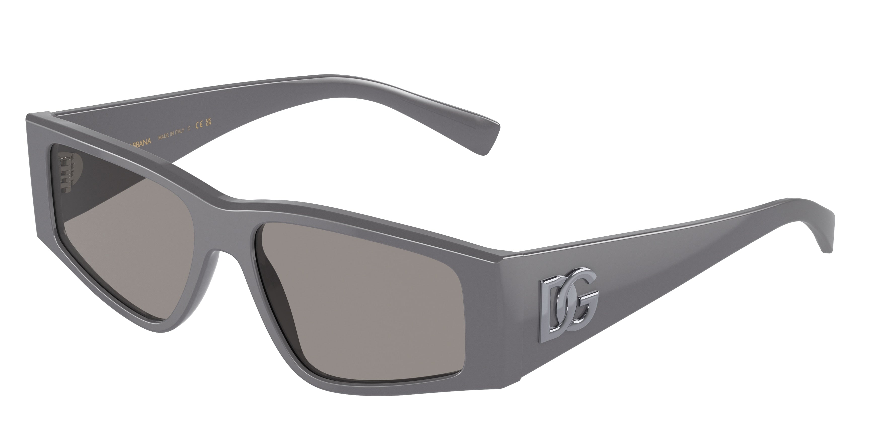DOLCE & GABBANA DG4453F Rectangle Sunglasses  3090M3-Grey 55-145-16 - Color Map Grey