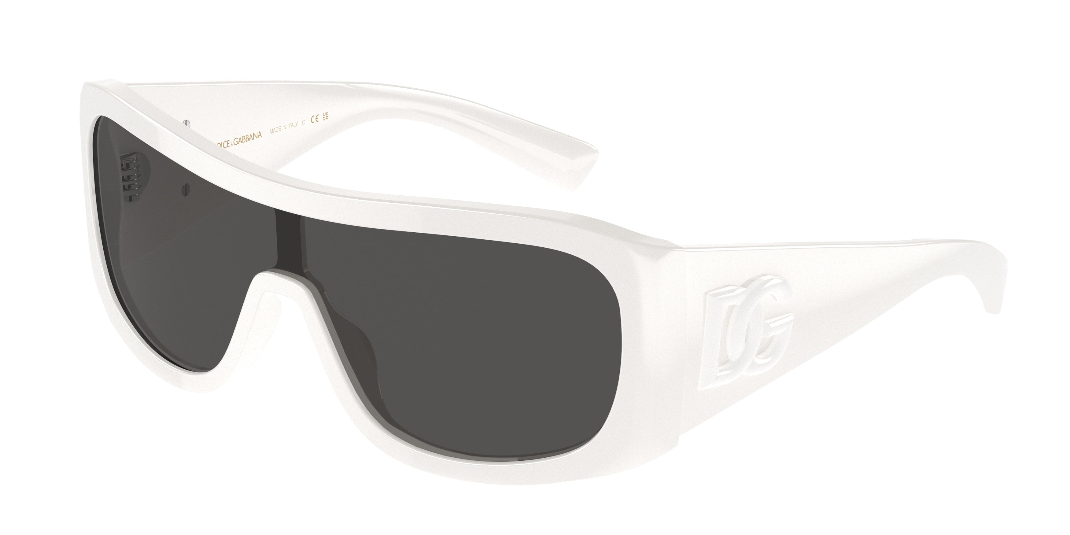 DOLCE & GABBANA DG4454 Rectangle Sunglasses  331287-White 30-130-130 - Color Map White