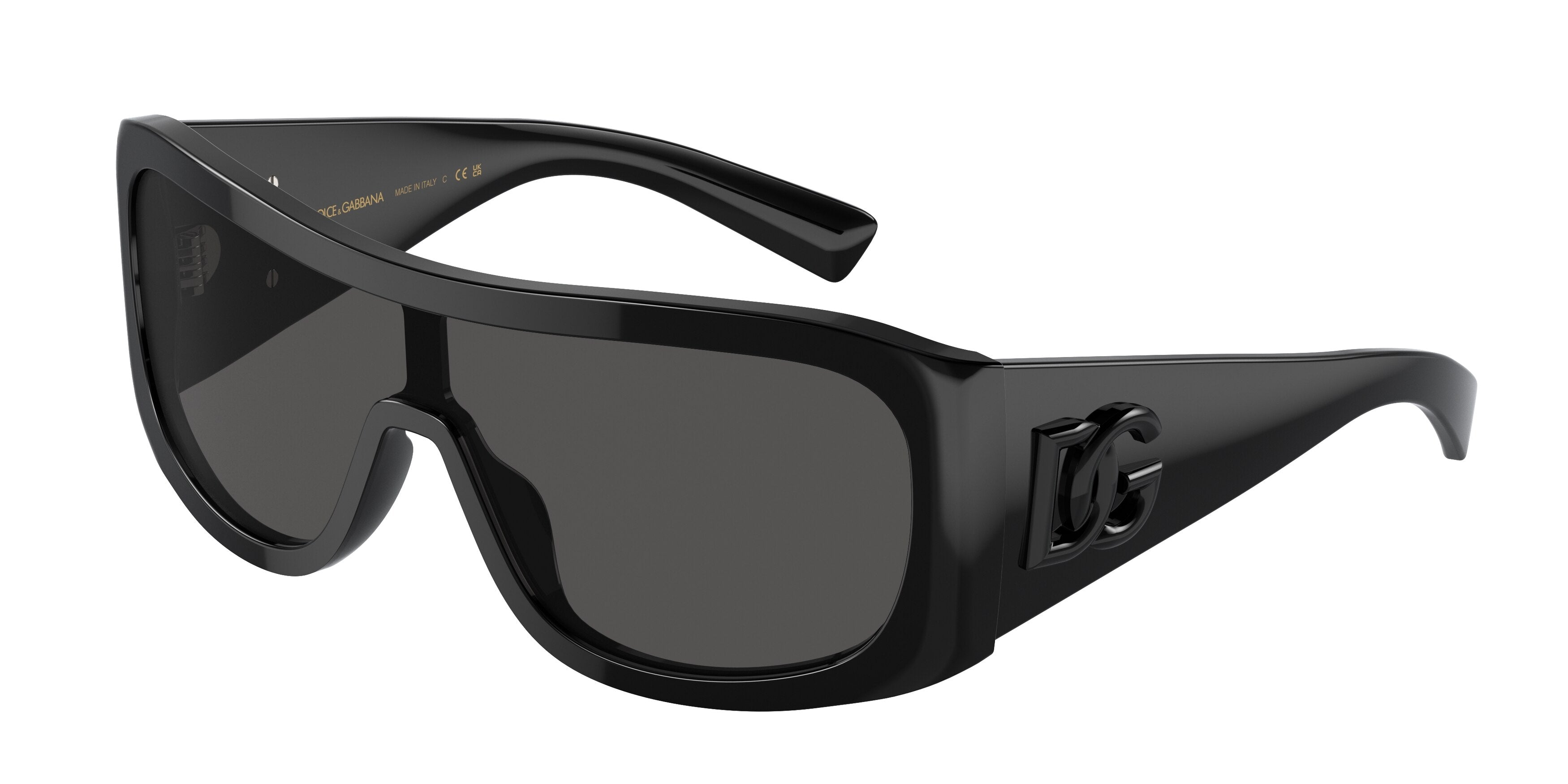 DOLCE & GABBANA DG4454 Rectangle Sunglasses  501/87-Black 30-130-130 - Color Map Black