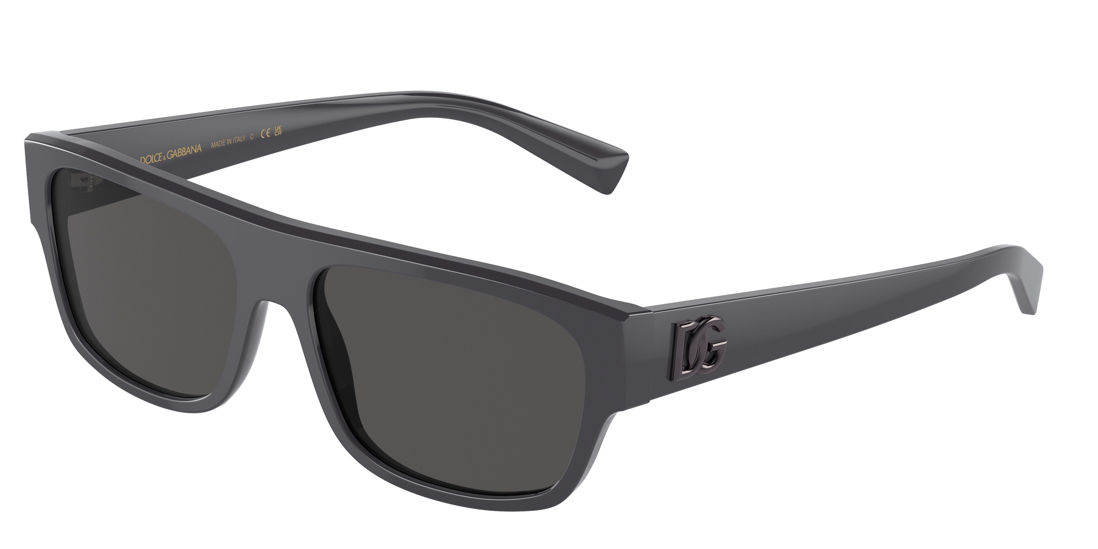 DOLCE & GABBANA DG4455 Rectangle Sunglasses  310187-Dark Grey 57-145-16 - Color Map Grey