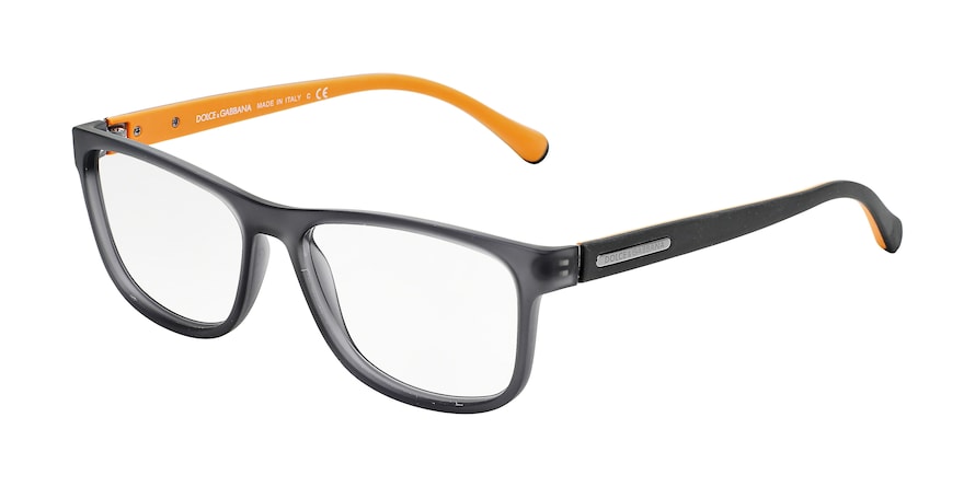 DOLCE & GABBANA OVER-MOLDED RUBBER DG5003 Square Eyeglasses  2813-GREY DEMI TRANSP RUBBER 54-15-140 - Color Map grey
