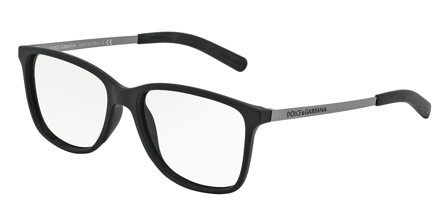 DOLCE & GABBANA DG5006 Square Eyeglasses  2616-BLACK RUBBER 54-16-140 - Color Map black