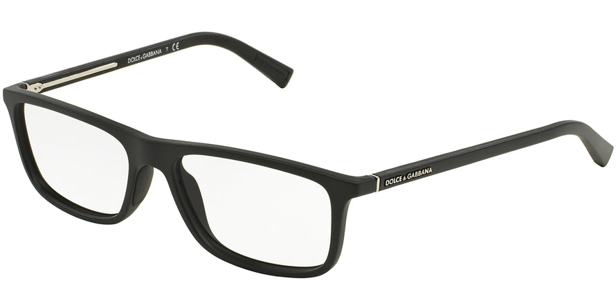 DOLCE & GABBANA RUBBER EVOLUTION DG5013 Rectangle Eyeglasses  2616-BLACK RUBBER 55-16-140 - Color Map black