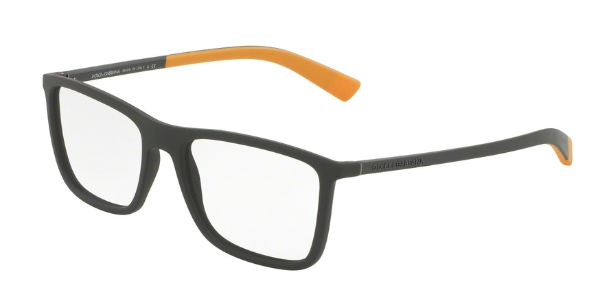 DOLCE & GABBANA DG5021 Rectangle Eyeglasses  2809-DARK GREY RUBBER 52-16-140 - Color Map grey