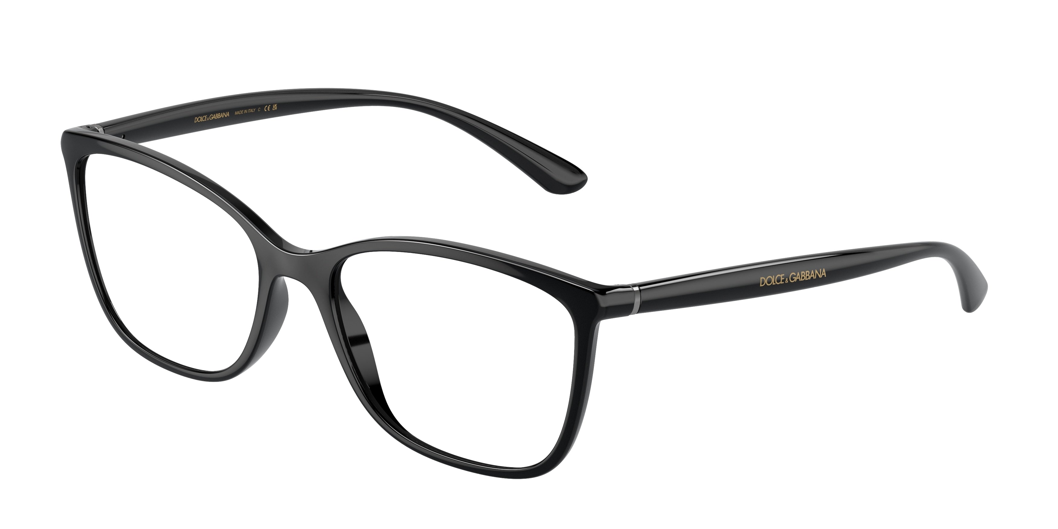 DOLCE & GABBANA DG5026 Rectangle Eyeglasses  501-Black 54-140-17 - Color Map Black