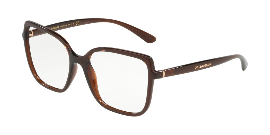 DOLCE & GABBANA DG5028 Square Eyeglasses  3159-TRANSPARENT BROWN 55-16-140 - Color Map brown