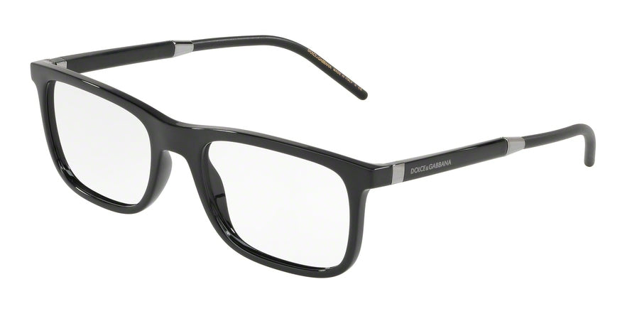 DOLCE & GABBANA DG5030 Rectangle Eyeglasses  501-BLACK 55-20-145 - Color Map black