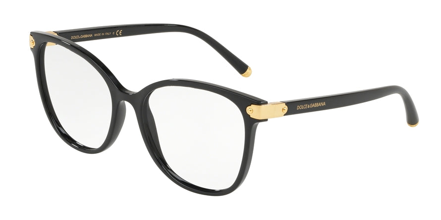 DOLCE & GABBANA DG5035 Butterfly Eyeglasses  501-BLACK 53-17-140 - Color Map black