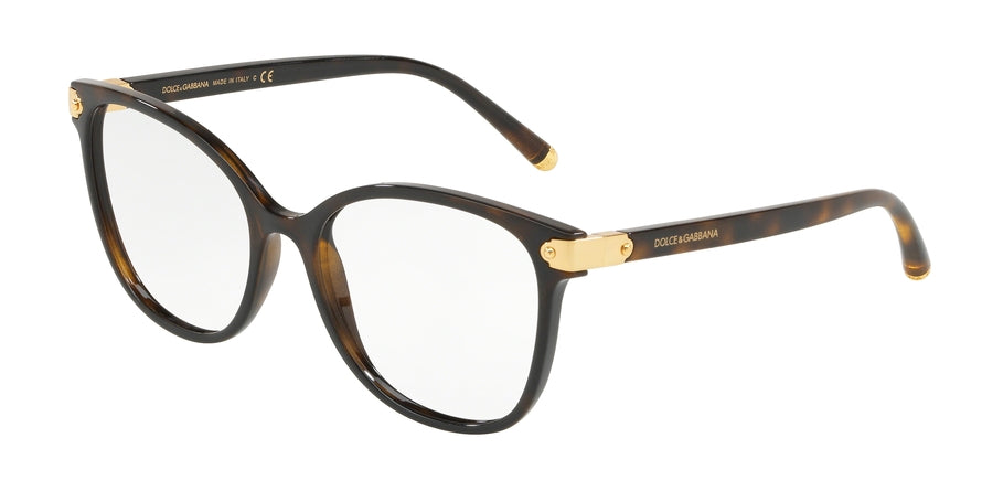 DOLCE & GABBANA DG5035 Butterfly Eyeglasses  502-HAVANA 55-17-140 - Color Map havana