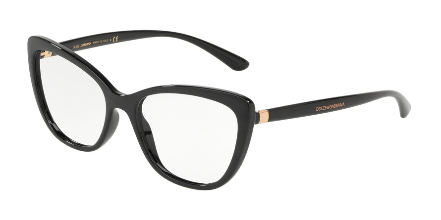 DOLCE & GABBANA DG5039 Cat Eye Eyeglasses  501-BLACK 54-17-140 - Color Map black