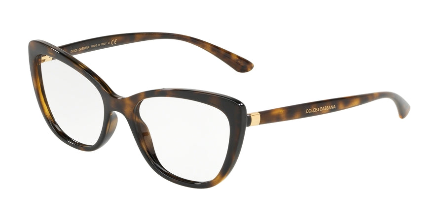 DOLCE & GABBANA DG5039 Cat Eye Eyeglasses  502-HAVANA 54-17-140 - Color Map havana