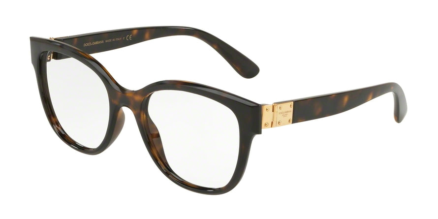 DOLCE & GABBANA DG5040 Butterfly Eyeglasses  502-HAVANA 54-18-140 - Color Map havana