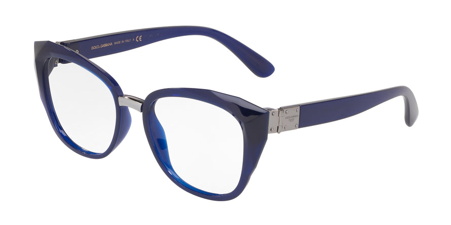 DOLCE & GABBANA DG5041 Butterfly Eyeglasses  3094-OPAL BLUE 53-17-140 - Color Map blue
