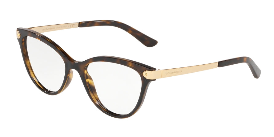 DOLCE & GABBANA DG5042 Cat Eye Eyeglasses  502-HAVANA 52-17-140 - Color Map havana