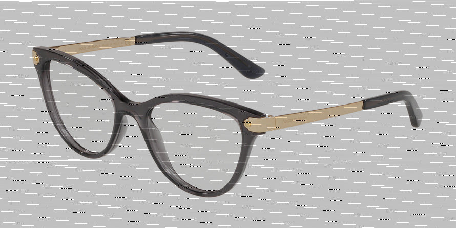 DOLCE & GABBANA DG5042 Cat Eye Eyeglasses  504-TRANSPARENT GREY 52-17-140 - Color Map grey