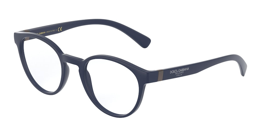 DOLCE & GABBANA DG5046 Phantos Eyeglasses  3017-MATTE BLUE 51-21-145 - Color Map blue