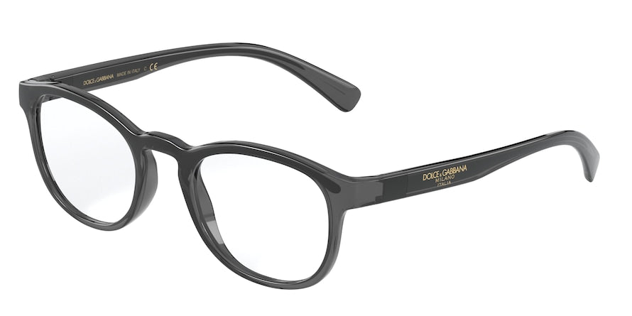 DOLCE & GABBANA DG5049 Rectangle Eyeglasses  3257-TRANSPARENT GREY/BLACK 51-22-145 - Color Map grey