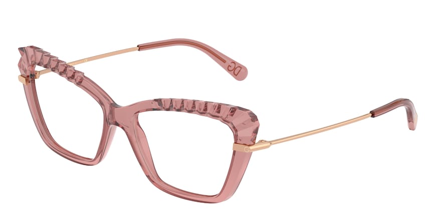 DOLCE & GABBANA DG5050 Cat Eye Eyeglasses  3148-TRANSPARENTE PINK 54-15-140 - Color Map pink