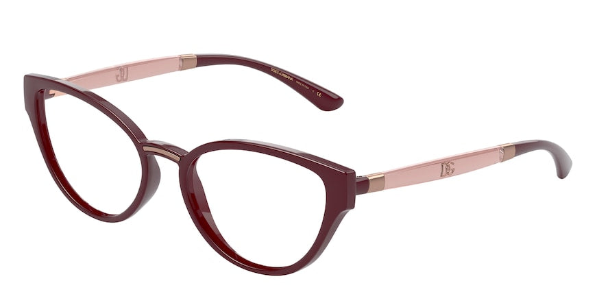 DOLCE & GABBANA DG5055 Cat Eye Eyeglasses  3091-BORDEAUX 54-18-145 - Color Map bordeaux