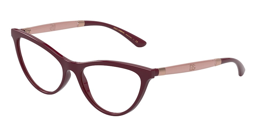 DOLCE & GABBANA DG5058 Cat Eye Eyeglasses  3091-BORDEAUX 55-16-145 - Color Map bordeaux