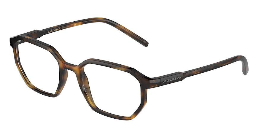 DOLCE & GABBANA DG5060 Irregular Eyeglasses  502-HAVANA 53-20-145 - Color Map havana