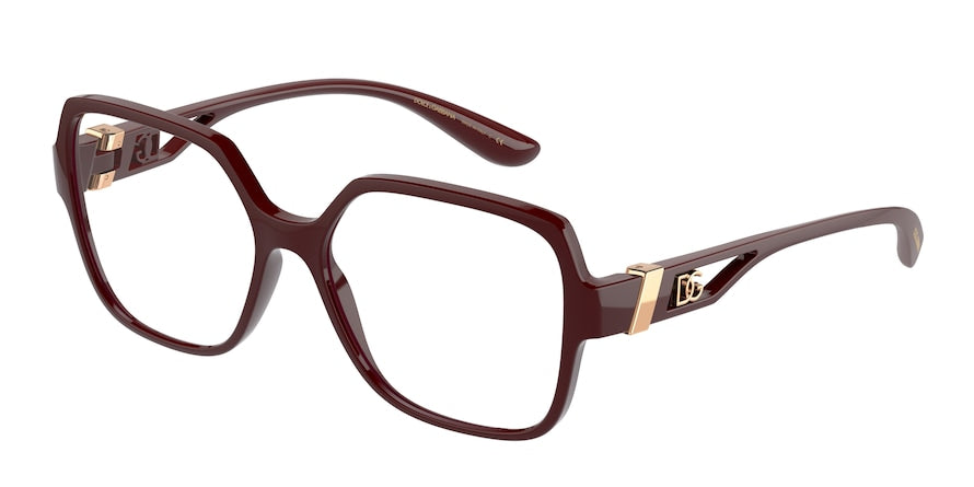 DOLCE & GABBANA DG5065 Square Eyeglasses  3285-TRANSPARENT BORDEAUX 55-16-140 - Color Map bordeaux