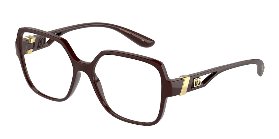 DOLCE & GABBANA DG5065 Square Eyeglasses  3290-TRANSPARENT AUBERGINE 55-16-140 - Color Map purple/reddish