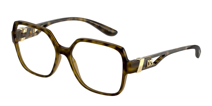 DOLCE & GABBANA DG5065 Square Eyeglasses  502-HAVANA 55-16-140 - Color Map havana