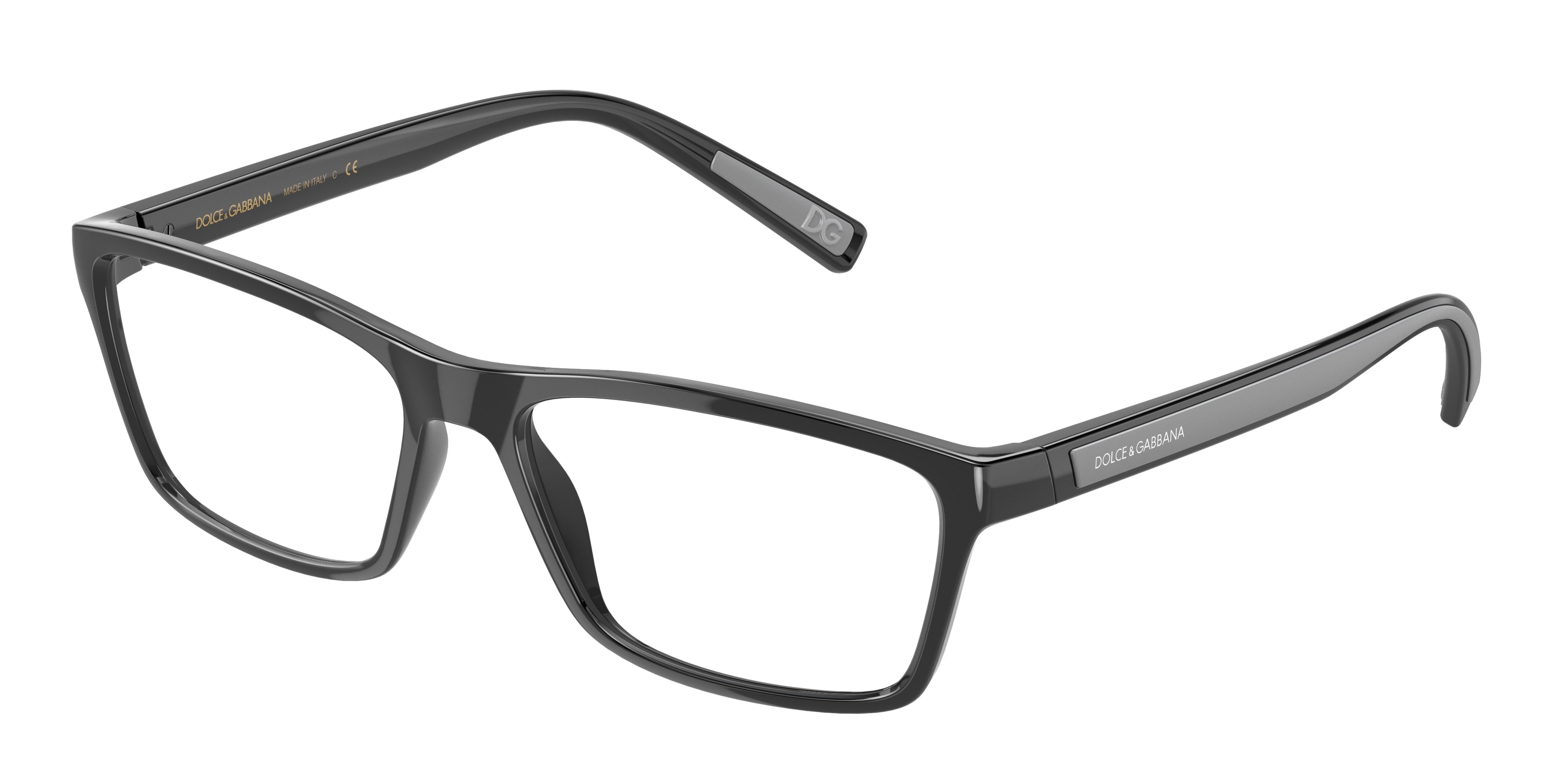 DOLCE & GABBANA DG5072 Rectangle Eyeglasses  501-Black 58-150-17 - Color Map Black