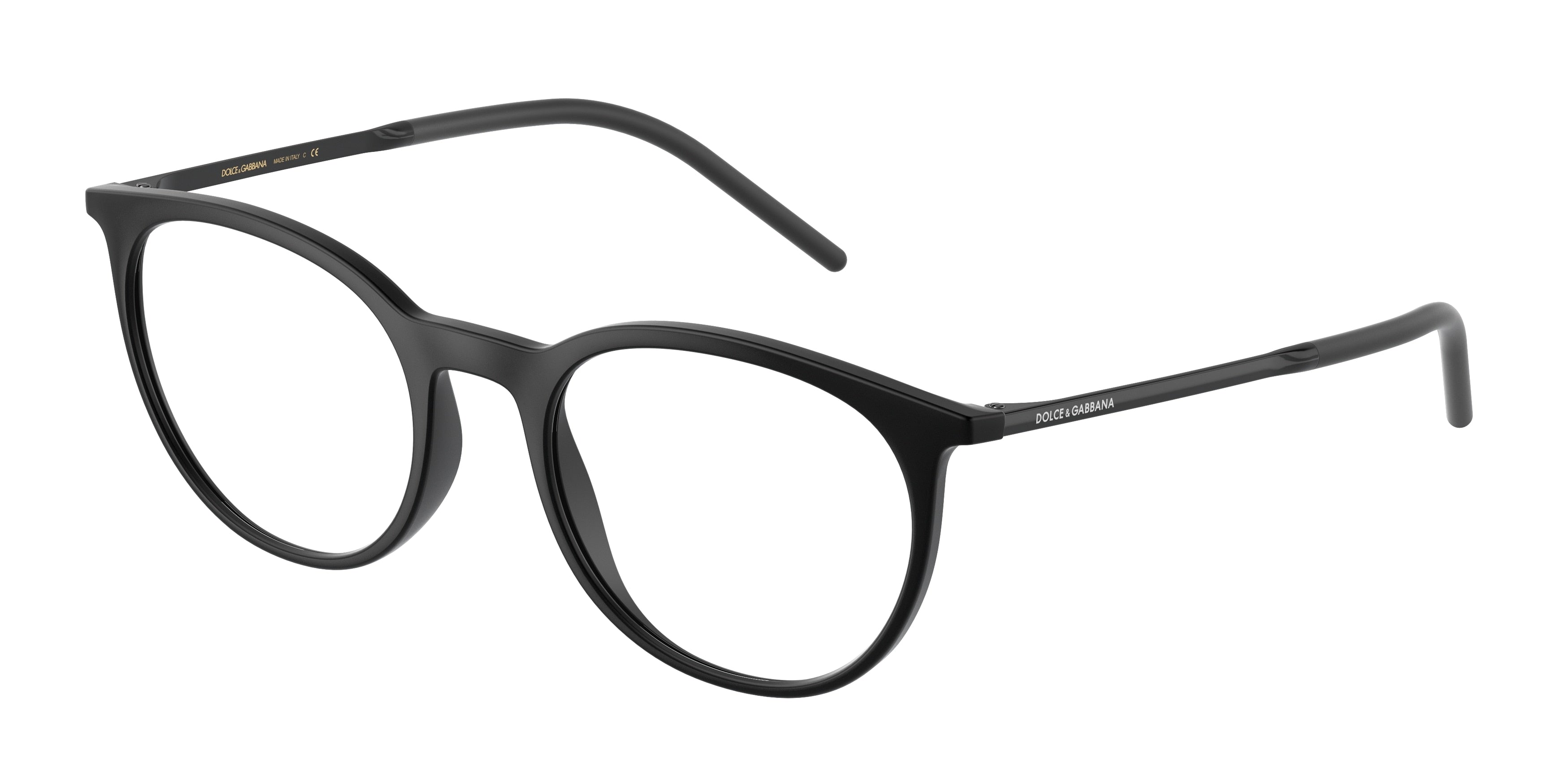 DOLCE & GABBANA DG5074 Phantos Eyeglasses  2525-Matte Black 51-145-20 - Color Map Black