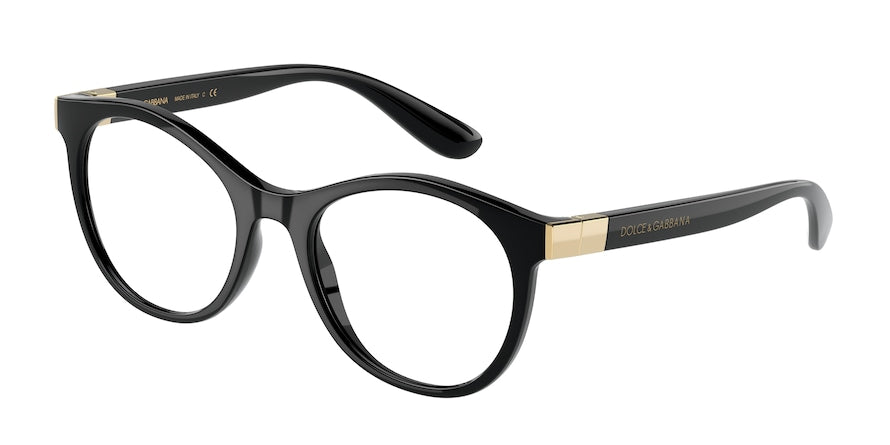 DOLCE & GABBANA DG5075 Phantos Eyeglasses  501-BLACK 51-19-140 - Color Map black