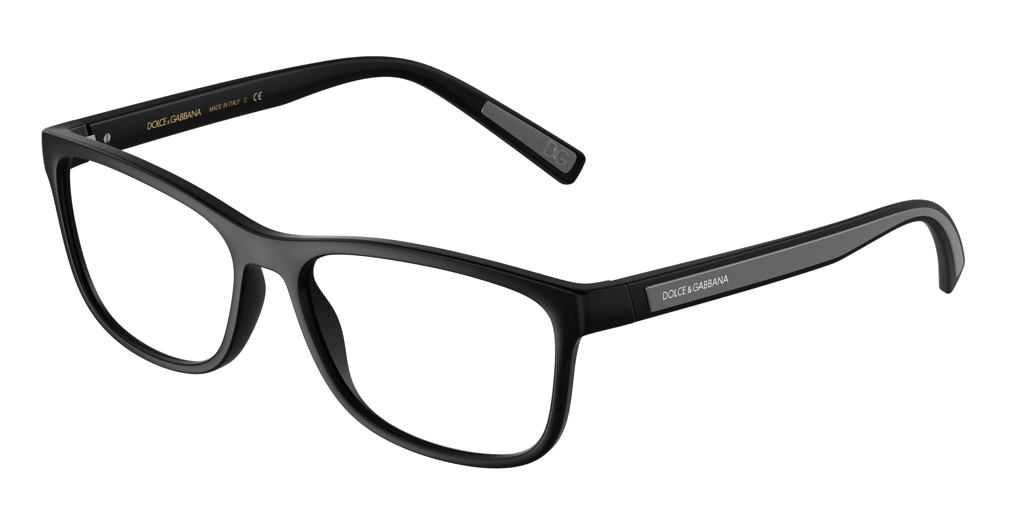 DOLCE & GABBANA DG5086 Square Eyeglasses  501-Black 56-150-16 - Color Map Black