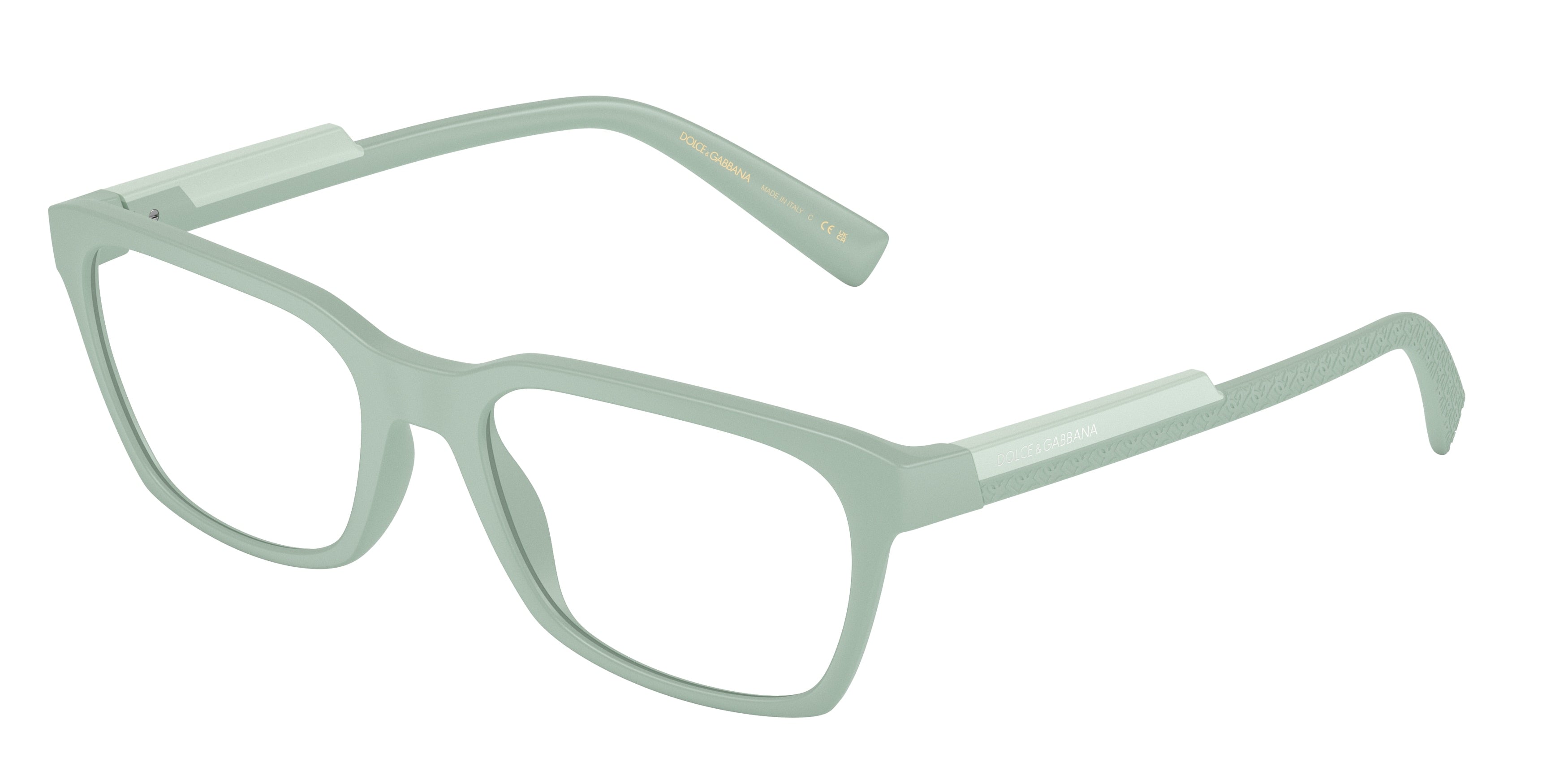 DOLCE & GABBANA DG5088 Rectangle Eyeglasses  3395-Matte Torquise 55-145-19 - Color Map Blue