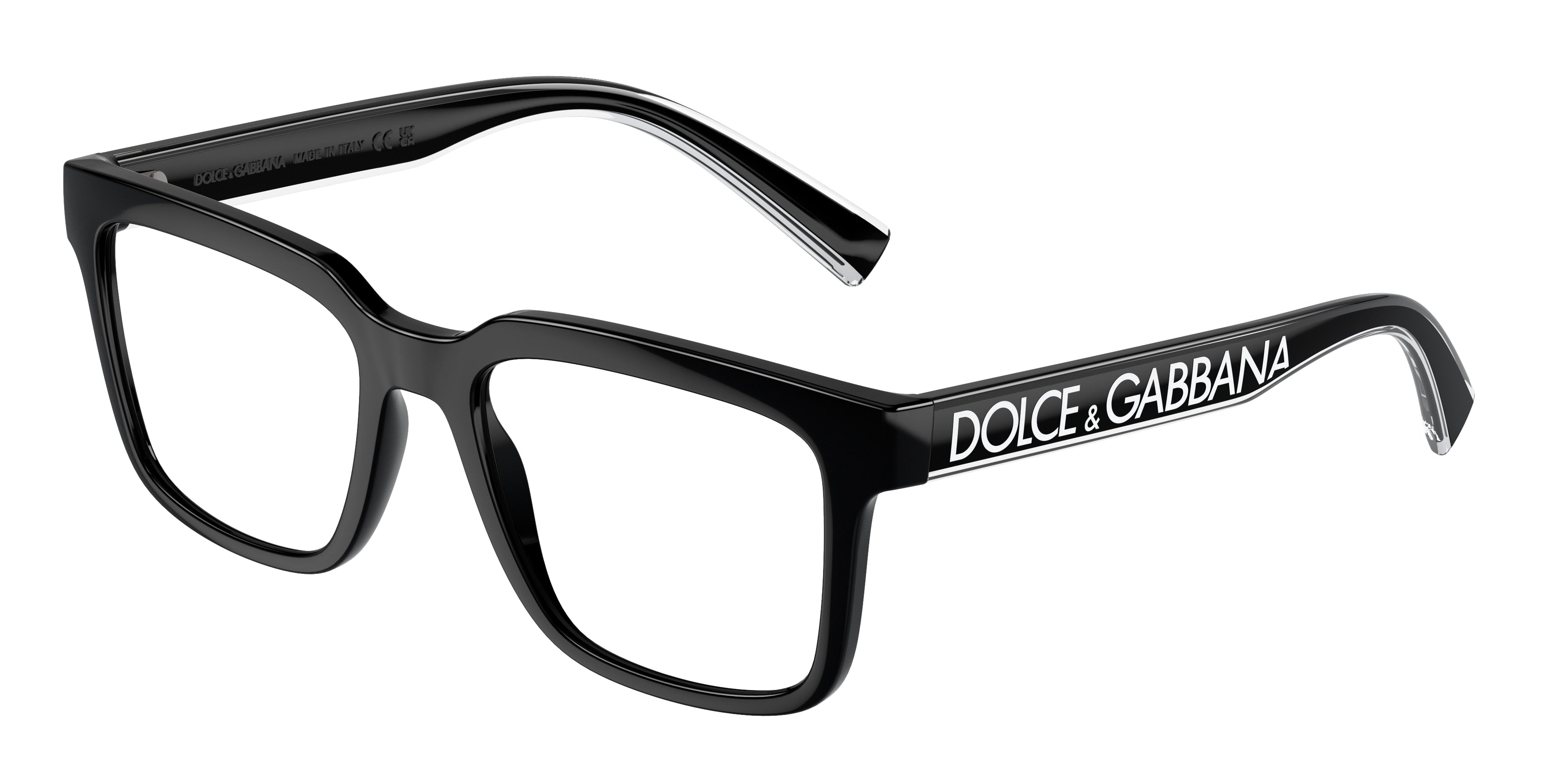 DOLCE & GABBANA DG5101 Square Eyeglasses  501-Black 52-145-18 - Color Map Black